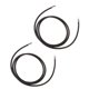 thumbnail image 1 of 2pcs Mujeres Hombres Colr de Cadena de Cordón de Goma Negro 20 Pulgadas Cierre Pteado Sunnimix Collar de cuerda de goma negro, 1 of 8