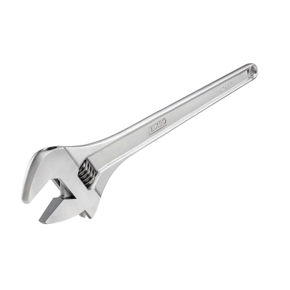RIDGID 86932 774 Adjustable Wrench, 24-inch Large Adjustable Wrench for Metric and SAE,Silver,Small