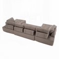 thumbnail image 3 of [Modern U-shaped Sofa 138.5" with Breathable Mesh Fabric and 6-seat Capacity], 3 of 16