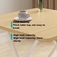 thumbnail image 3 of Small Foldable Table Portable Wooden Folding Table, Simple Portable Square Folding Table, Drop Leaf Tables for Small Spaces, Folding Dining Table(Brass,70 * 70 * 72cm), 3 of 7