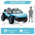 thumbnail image 2 of 12V Licensed Volkswagen Beetle Kids Ride-On Car with Remote Control & LED Lights, 2 of 7