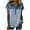 Light Blue, variant on Women Short Sleeve Shirts Crewneck Lightweight Blouses Casual Business Tops Spring Summer Fall Outfits Top For Women