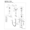 thumbnail image 6 of Kingston Brass KB5707YL Yosemite Single-Handle 1-or-3 Hole Pull-Out Sprayer Kitchen Faucet in Brushed Brass, 6 of 7