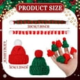 thumbnail image 2 of Dalrosia Mini Knit Hat Mini Christmas Scarf Set Mini Santa Hats for Crafts Mini Christmas Decorations Christmas Tree Ornaments for DIY Craft Art Snowman Doll, 2 of 7
