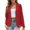 Red, variant on Women's Cardigan Blazer Solid Color Long Sleeve Open Front Lightweight Lapel Outerwear Jacket for Fall Winter