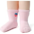 thumbnail image 3 of Baby Non Slip Grip Crew Socks 12 Pairs with Non Skid Soles for Infants Toddlers Kids Boys Girls, 3 of 7