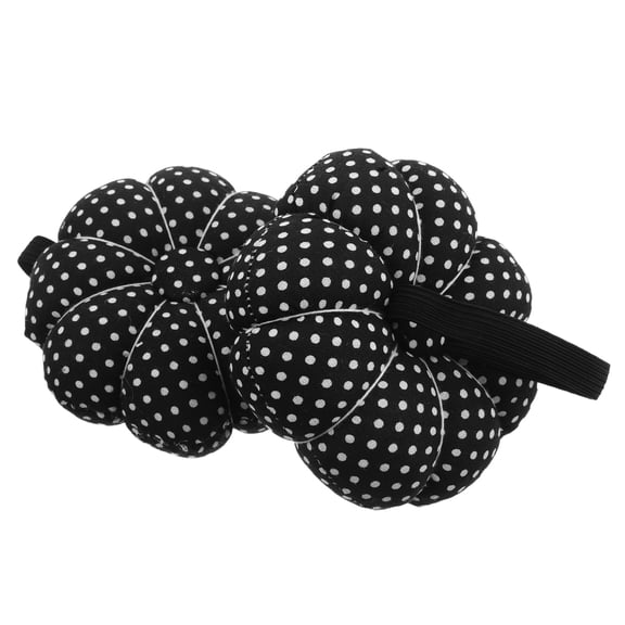 FOMIYES 2Pcs Elastic Wrist Pin Cushion Pumpkin Shape Sewing Tool Holder Black Wristband