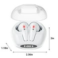 thumbnail image 3 of Oggfader Wireless Earbuds Intelligent Digital Display Bluetooth Headset 5.0 Wireless Headphone With Microphone 9D Stereo Gaming Sport Earbuds Headsets White, 3 of 6
