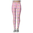 thumbnail image 3 of Gyexs Christmas Leggings for Women Soft Stretchy Xmas Printed Pajamas Pants Fleece Lined Gym Yoga Pants Womens Christmas Apparel M-Pink & Size S, 3 of 6