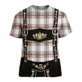 thumbnail image 2 of Bavarian Oktoberfest Carnival Costume Shirt for Men Short Sleeve Beer Festival Themed Printed Holiday Tops, 2 of 4