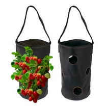 Vertical Garden Hanging Planter - 7 Hole Felt Bag for Strawberries, Compact Reusable Design