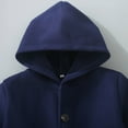 thumbnail image 5 of CYRBOKO Boys Overcoats, Full Zip Outdoor Fall/Winter Thermal Hooded Jackets Dark Blue Size 3-4 T, 5 of 9