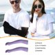 thumbnail image 3 of Naiovety Brazo Sol Protección Ocultar Guardia transpirable Ropa deportiva Deportes al aire libre Mangas de fitness para correr Pesca Ciclismo Ciclismo morado claro Naiovety OD021038-08, 3 of 6