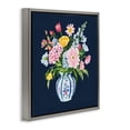 thumbnail image 4 of Spring Elegance Chinoiserie Vase Gray Framed Floater Canvas Wall Art, design by Yen, 4 of 10