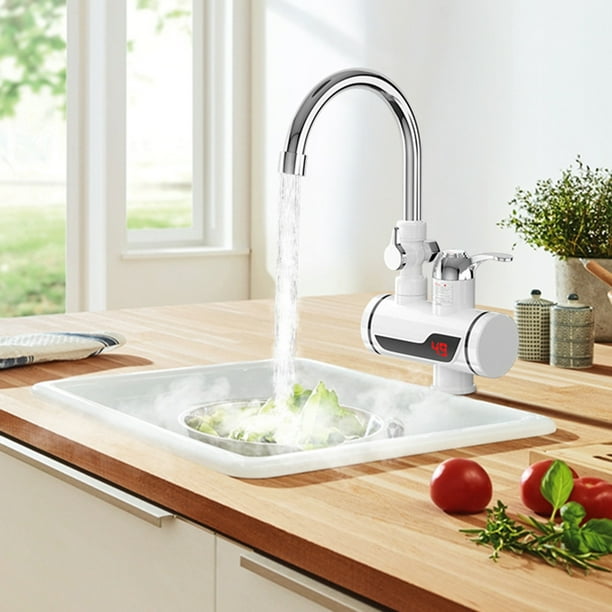 Grifo Eléctrico De Agua Caliente Instantánea - 3000W, Pantalla De Temperatura LED, Giratorio 360°, Para Cocina O Baño, 220V