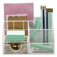 thumbnail image 3 of Sorbus Desk Organizer - Bottom Mounted Stylish Mesh Caddy for Office Supplies, White, 3 of 5