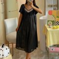 thumbnail image 4 of HomeGardon Nightgowns for Women,Summer Dresses Women's Nightdress Lingerie Sleepwear Solid Color Loose Pajamas, 4 of 4