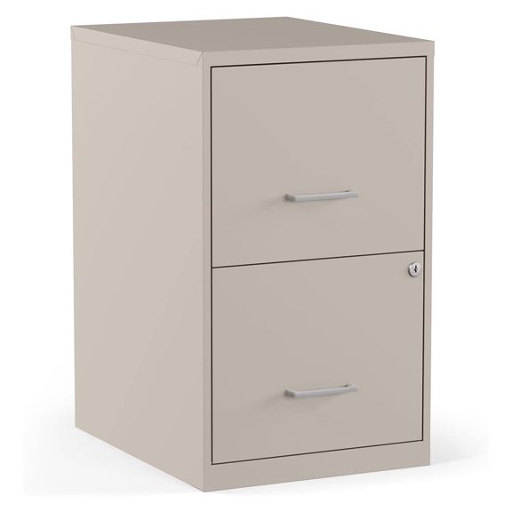 2806662 2-Drawer Vertical File Cabinet Locking Letter Putty/Beige 18-Inch D