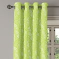 thumbnail image 3 of Ambesonne Spring Grommet Curtain, Ecology Garden Leaves, 50" x 54", Apple Green White, 3 of 6