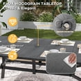 thumbnail image 2 of CHINNLUU Metal Outdoor Dining Table for 6,Rectangular Patio Dining Table with Adjustable1.97'' Umbrella Hole,All-Weather Outdoor Patio Table for Porch, Garden, 2 of 9