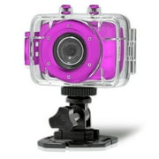 Pyle High-Definition Sport Action Camera with 720p Wide-Angle Camcorder, 5.0 MP Camera, 2-Inch Touch Display, Micro SD Card Slot, Waterproof Case and Mounting Gear forSports (Pink color)