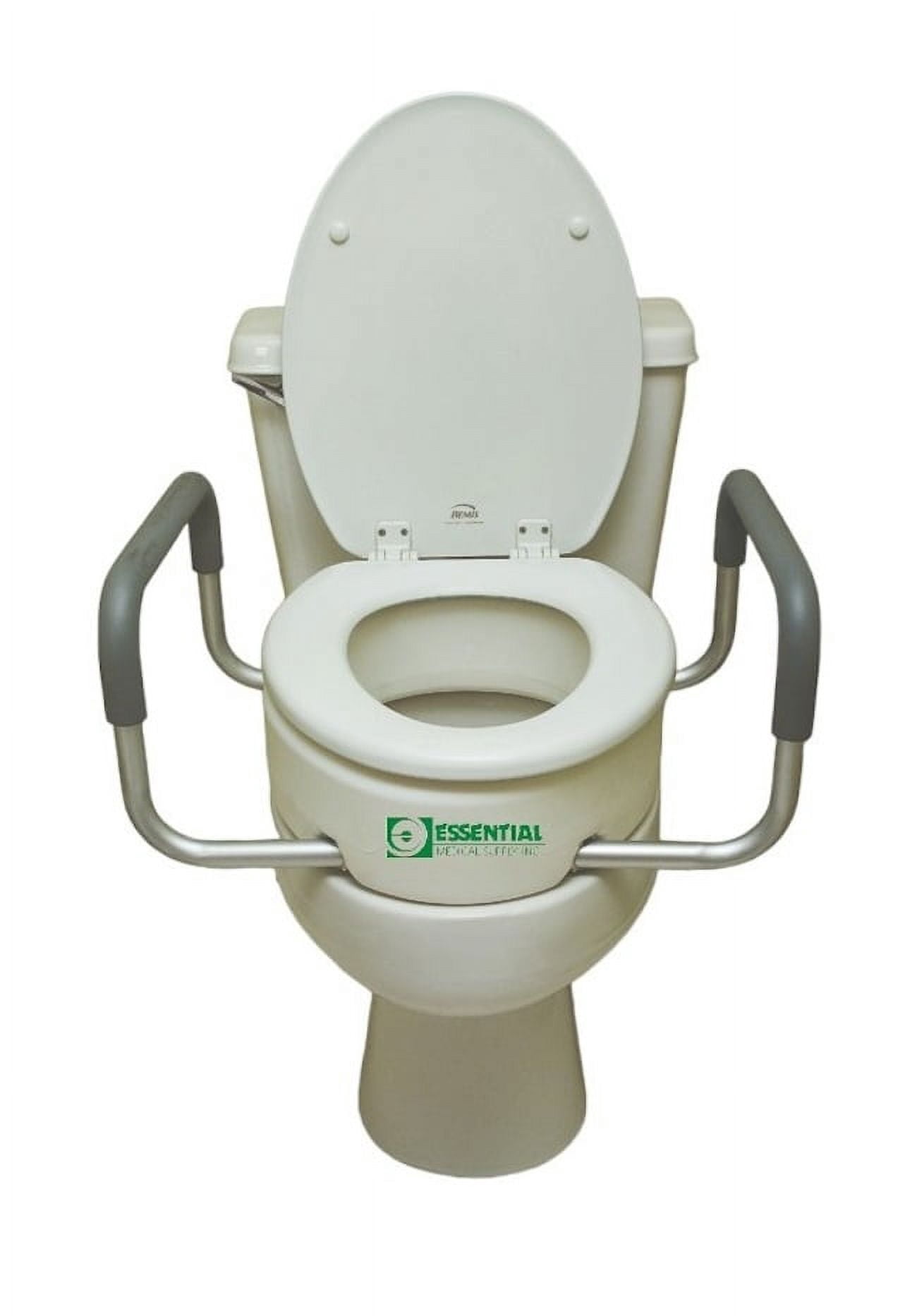 Toilet Seat Riser with Arms for Elongated Size Bowl