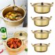 thumbnail image 2 of Olla caliente de aluminio amarilla para fideos con asas Olla para caldera redonda 14cm Sunnimix Olla de fideos coreanos, 2 of 8