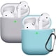 thumbnail image 1 of Estuche para AirPods, funda protectora completa de silicona para accesorios de AirPods, compatible con el estuche de carga inalámbrico y con cable de Apple AirPods 2 (LED frontal visible),, 1 of 7