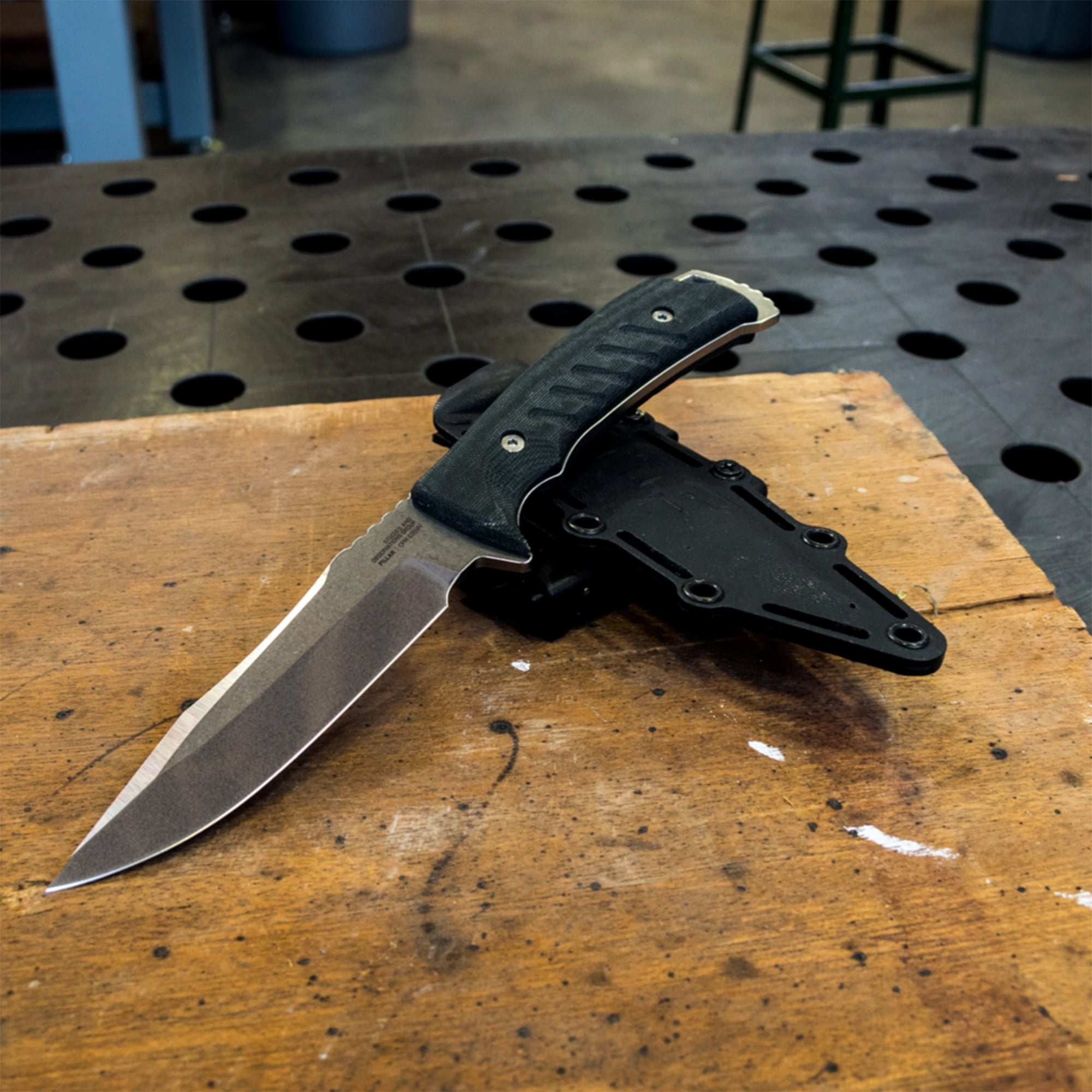 SOG Knives UF1001-BX Pillar Grey Canvas Micarta Fixed Blade CPM S35VN Steel Knife