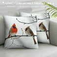 thumbnail image 3 of Chilfamy Fall Decor Art Bird Red Pillow Covers for Couch Sofa Indoor Outdoor Zipper Closure 1PC 24x24in, 3 of 5