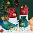 thumbnail image 4 of 4 Styles Drawstring Christmas Bags with Santa Claus Pattern Merry Christmas Gift Wrapping Bags Treat Pouch Bags for Birthdays Gift Decoration Arts and Crafts 1pc/Style Colorful, 4 of 5
