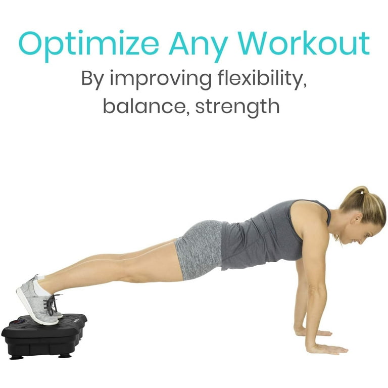 Vive Shake Plate Vibration Platform with Resistance Exercise Band Vibrating Fat Shaker Power Machine Equipment for Whole Body Home Fitness Walmart