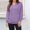 Purple, variant on Odbmxy Long Sleeve Women's Sweatshirts V-Neck Fall Ladies Tops Casual Basic Everyday Loose Solid Color Sweatshirt with Pocket