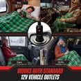 thumbnail image 3 of Stalwart 12V Electric Heated Blanket for Car, Truck, or RV (Green Plaid), 3 of 8
