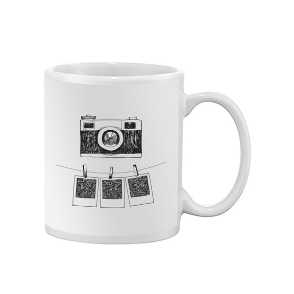 Retro Photo Frames And Camera. Mug -Image by Shutterstock,