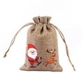 thumbnail image 4 of HJQEQVD Christmas Small Burlap Bags with Drawstring, Burlap Gift Bags Christmas Linen Treat Sacks Gift Wrapping Bags Xmas Holiday Party Favors Bags(7x5 inch, 12/24 Pcs), 4 of 4