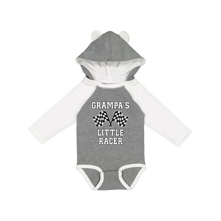 

Inktastic Grampa Little Racer Grandson Racing Gift Gift Baby Boy Long Sleeve Bodysuit