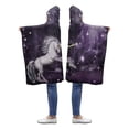 thumbnail image 2 of ASHLEIGH Unicorn Magical Forest Hooded Throw Blanket 40x50 inches Toddler Kid Baby Boys Girls Wearable Blankets, 2 of 2