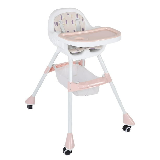Trona Para Bebé, Trona Portátil Ajustable Con Respaldo Suave Y Bandeja Extraíble, Silla De Comedor Para Bebé Para Cenar, Jugar, Aprender, Viajar Al Aire Libre