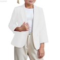 thumbnail image 2 of Liyamei Girls Solid Color Suit Jacket with Lapel for School Casual Wear Size 3-4 Years, 2 of 7