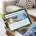 thumbnail image 4 of Case for Lenovo Tab M10 HD 2nd Gen 10.1 Inch 2020 with Screen Protector, 360 Degree Rotating Kickstand Hand Strap Heavy Duty Shockproof Cover with Shoulder Strap, Lime, 4 of 7
