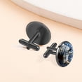thumbnail image 6 of Rhino Stylish Silver Stainless Steel Shirt Cufflinks for Formal Attire - Classy Men's Accessories for Work or Special Occasions, 6 of 6