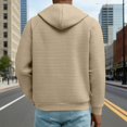 thumbnail image 6 of Mens Oversized Hoodies Pullover Quarter Zip Casaul Long Sleeve Waffle Knit Athletic Hooded Sweatshirt with Pocket, 6 of 9