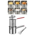 thumbnail image 1 of Deep Fryer Set Butter Warmer Pot Multipurpose with Stainless Steel Basket Milk Pots Oil Fryer Cooking Pot for Backpacking Restaurant Cooking With Tongs 1.2L, 1 of 8