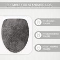 thumbnail image 6 of Home Weavers Hampton Collection Cotton Tufted Bath Rug, Extra Soft & Absorbent Bath Rugs, Non-Slip Bath Mats, Machine Washable Bath Rugs For Bathroom, 18"x18" Toilet Lid-Cover, Light Gray, 6 of 9