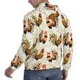 thumbnail image 4 of Bingfone Colorful Roosters Men'S Drawstring Hoodie Long Sleeve Pocket Sweatshirts-Large, 4 of 9