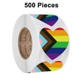 thumbnail image 5 of Girlsshop 500Pcs Pride Stickers Rainbow Heart Shaped Labels Adhesive Stickers, 5 of 9