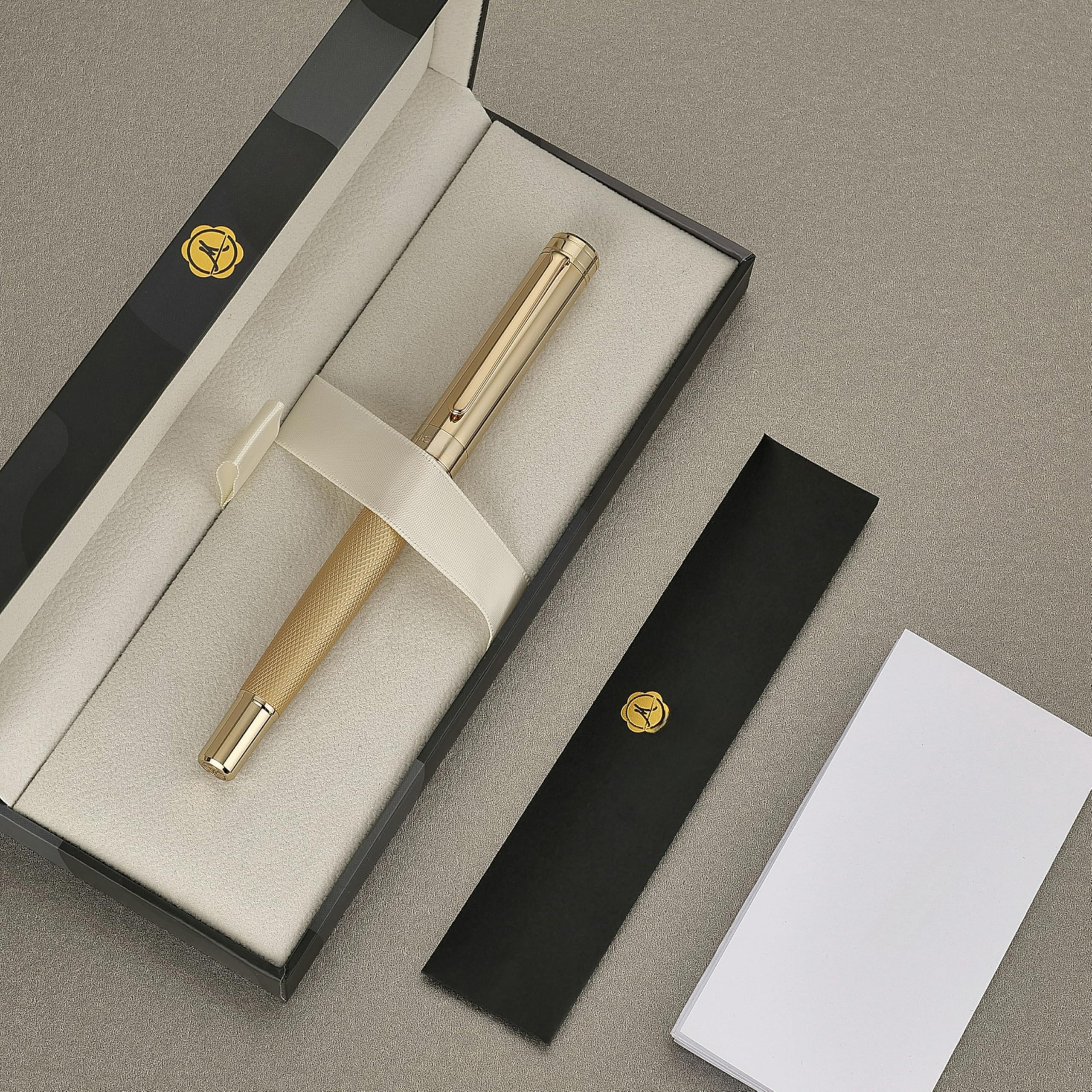Rollerball Pen  Stunning Luxury With Mesh Texture Design And Finish Fancy Gift Set For Men & Women Business Signature Executive Office Nice Designer Pens