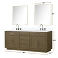 thumbnail image 6 of Abbey 80" W Grey Oak Double Vanity, Quartz Top, Faucet Set and 36" Mirrors, 6 of 6