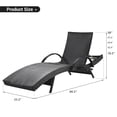 thumbnail image 2 of Harper & Bright Designs PE Rattan Adjustable Backrest Chaise Lounge Set 2 with Side Table, Outdoor Pool Recliner Patio Chairs Lounge Chair Set 2 for Outside Beach Poolside Sunbathing, Black, 2 of 11